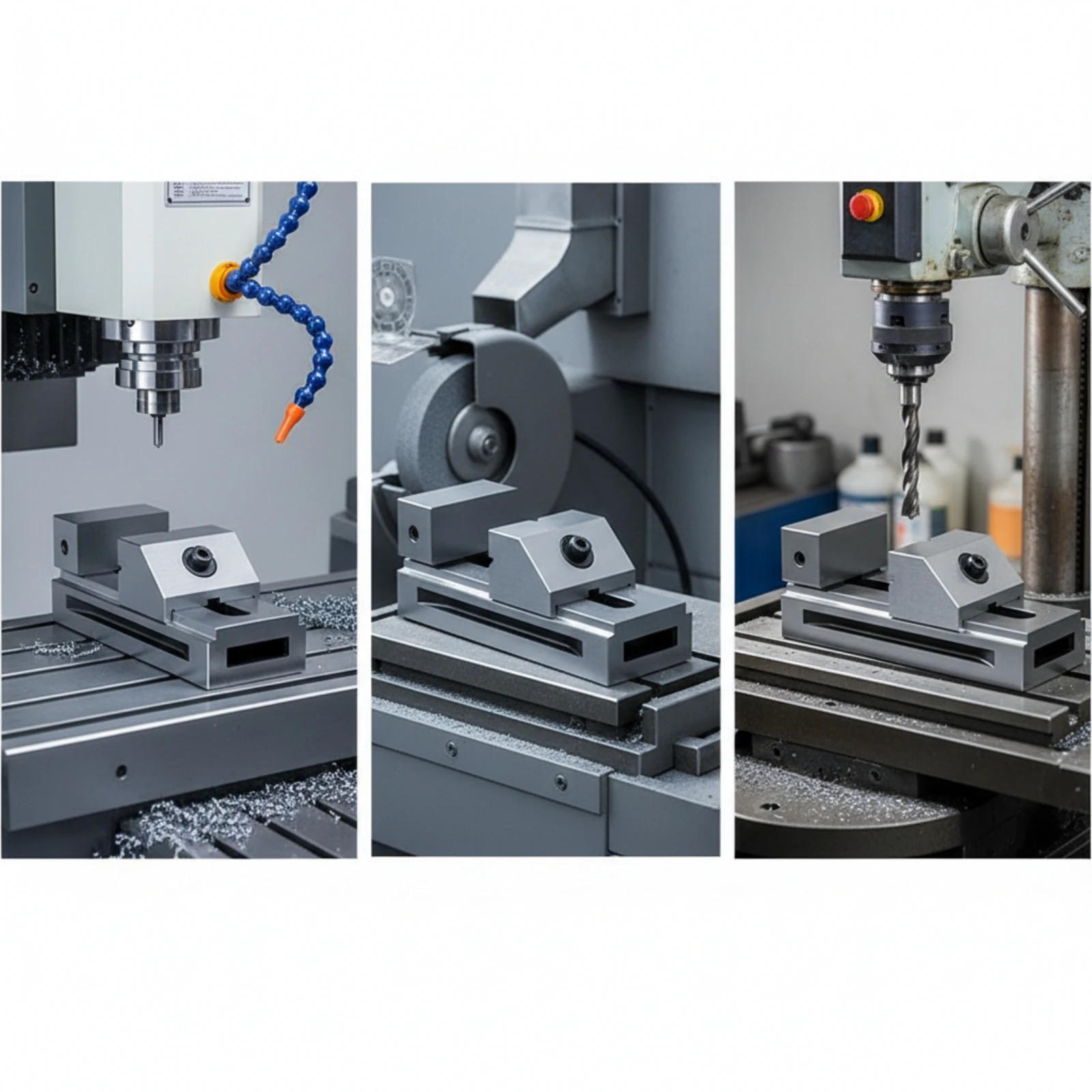 Vise with Rotating Base Hardened Toolmaker Vise Vice Compact Versatile for Toolmakers, Grinding, Milling