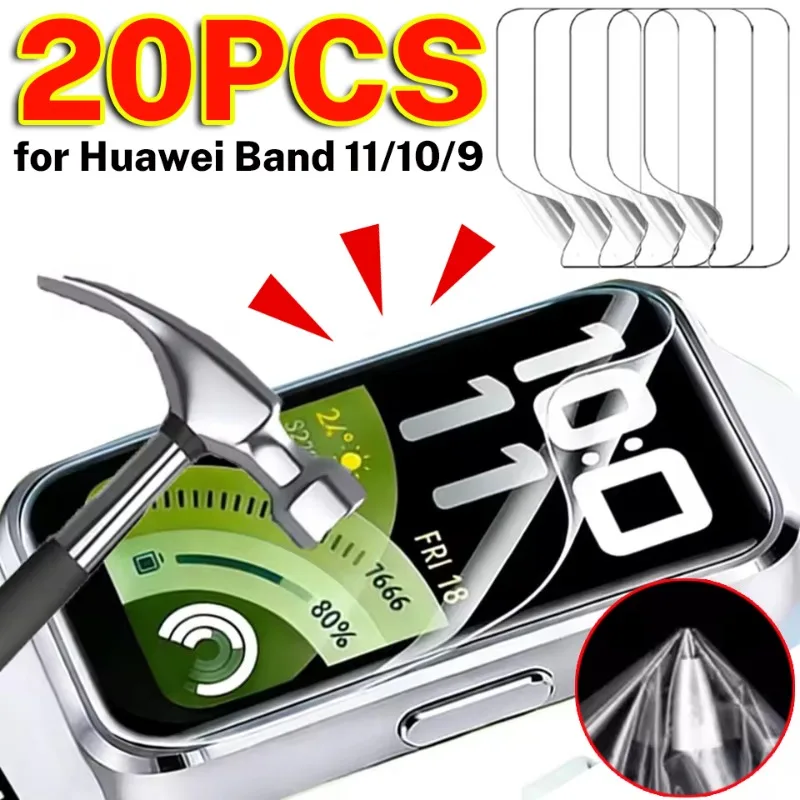 

Soft TPU Hydrogel Films for Huawei Band 11/11Pro Smartband Full Cover Anti Scratch Screen Protectors Huawei Band 10 Band 9