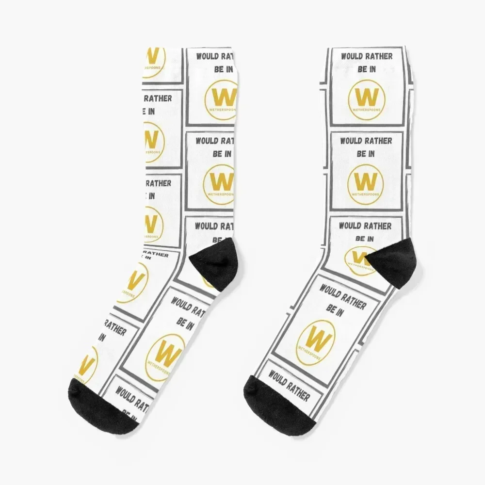

Wetherspoons Funny T-Shirt Gift - Would Rather Be In Wetherspoons Socks Soccer man Mens Socks Women's