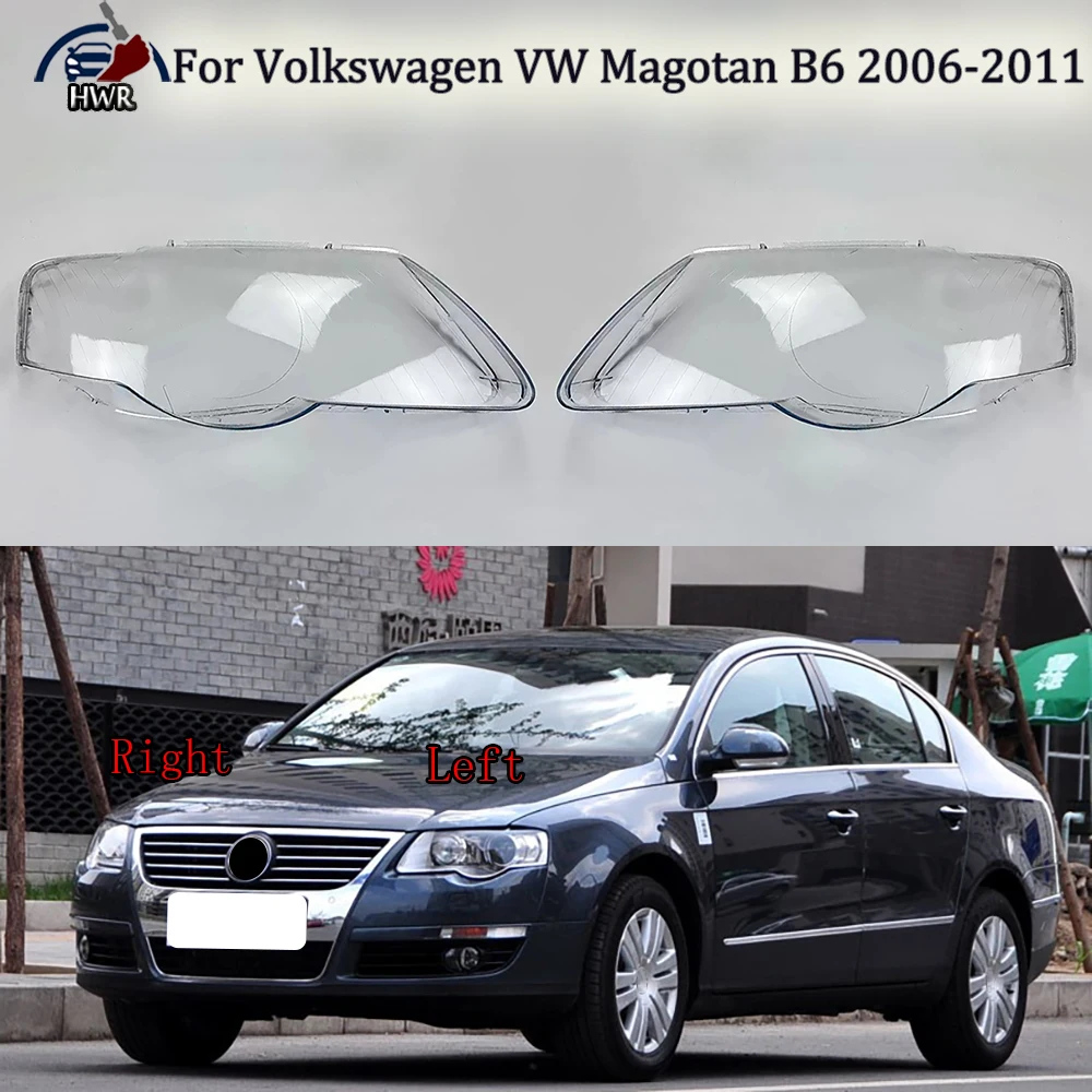 

For Volkswagen VW Magotan B6 2006-2011 Headlamp Cover Transparent Lamp Shade Shell Lens Plexiglass Replace Original Lampshade