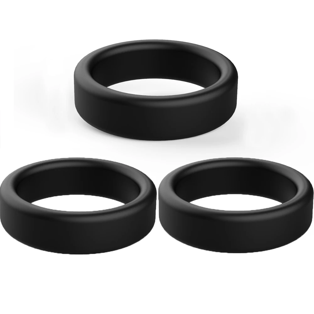 3pcs Male Penis Cock Ring Silicone Testicles Ring Delay Lock Ejaculation Scrotal Binding Ball Stretcher Cockring Sex Toy For Men