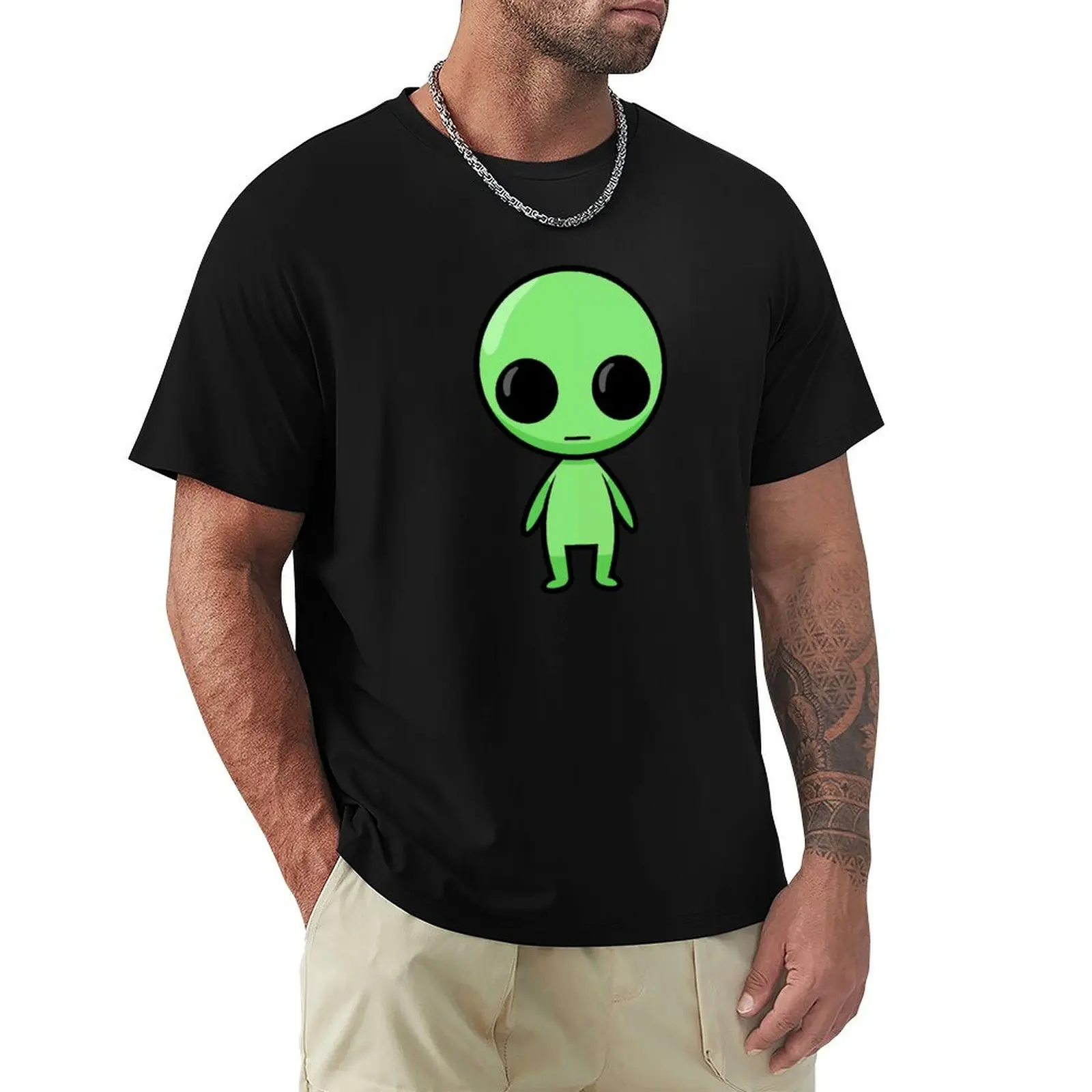 Simple lil alien dude T-Shirt Man t-shirt football t shirt tee shirts for men