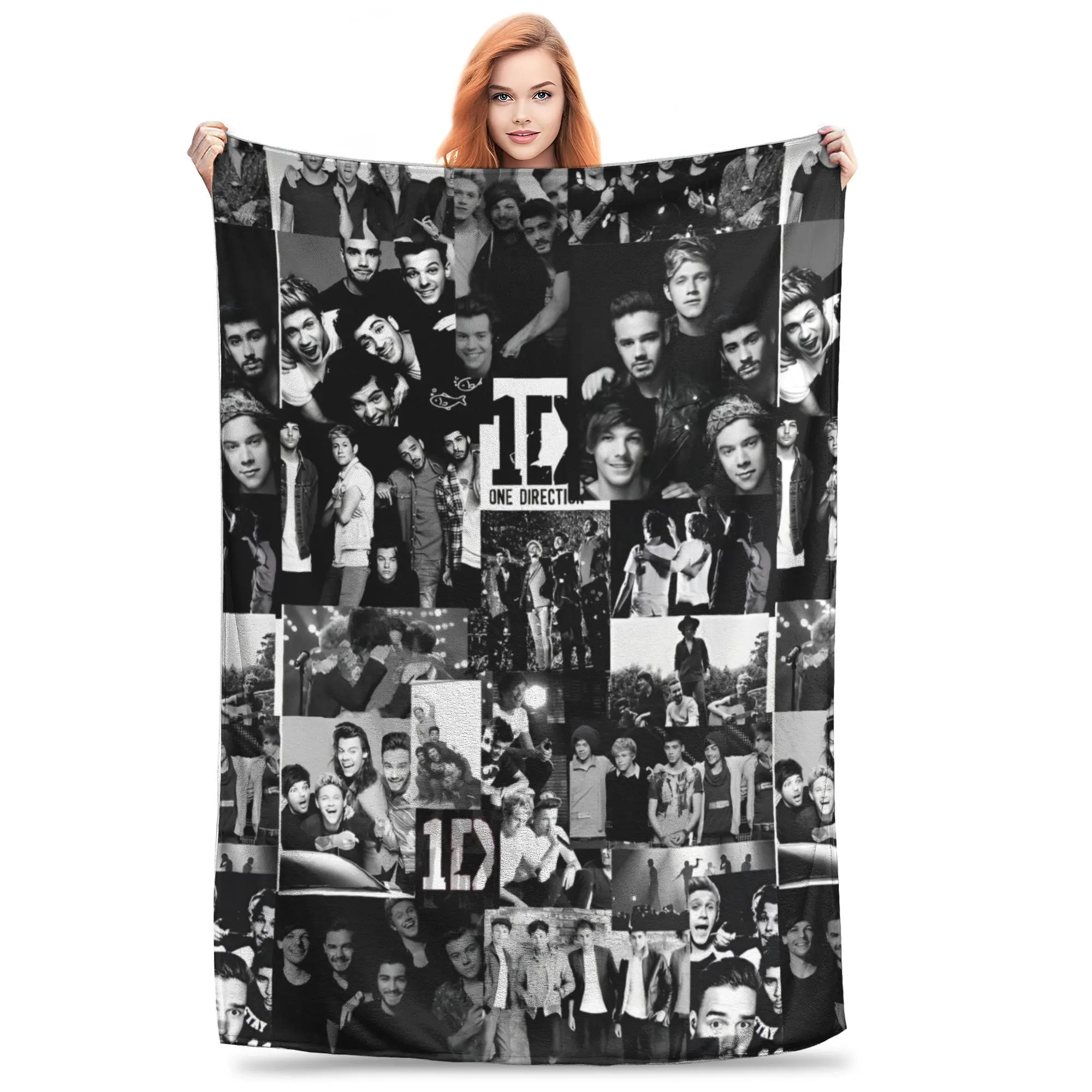 1D Rock One Directions Blankets Flannel Autumn/Winter   Multifunction Super Soft Throw Blanket for Home Travel Quilt