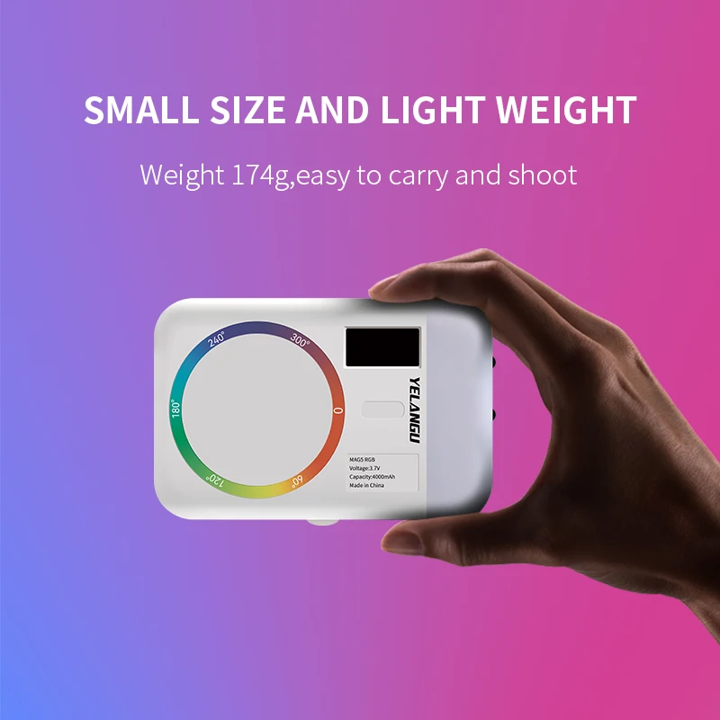 Double-sided RGB fill light for mobile phone shooting and selfies, with wireless charging magnetic attachment