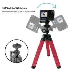 Tripod Octopus GoPro Hero 12 11 10 9 Black  Flexible Holder Selfie Stand Bracket Sponge Deformation Camera Go Pro 8 Accessories