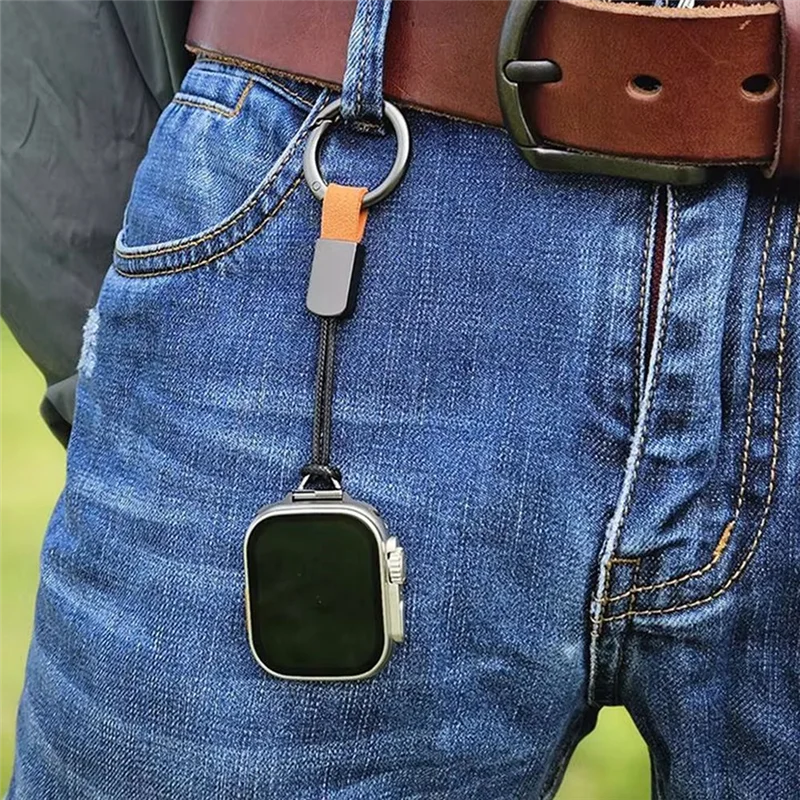 AT82-Short Hanging Rope Necklace Watch Chain Suitable For Smart Watch Band Car/Home Key Lanyard Sports Watch Accessory