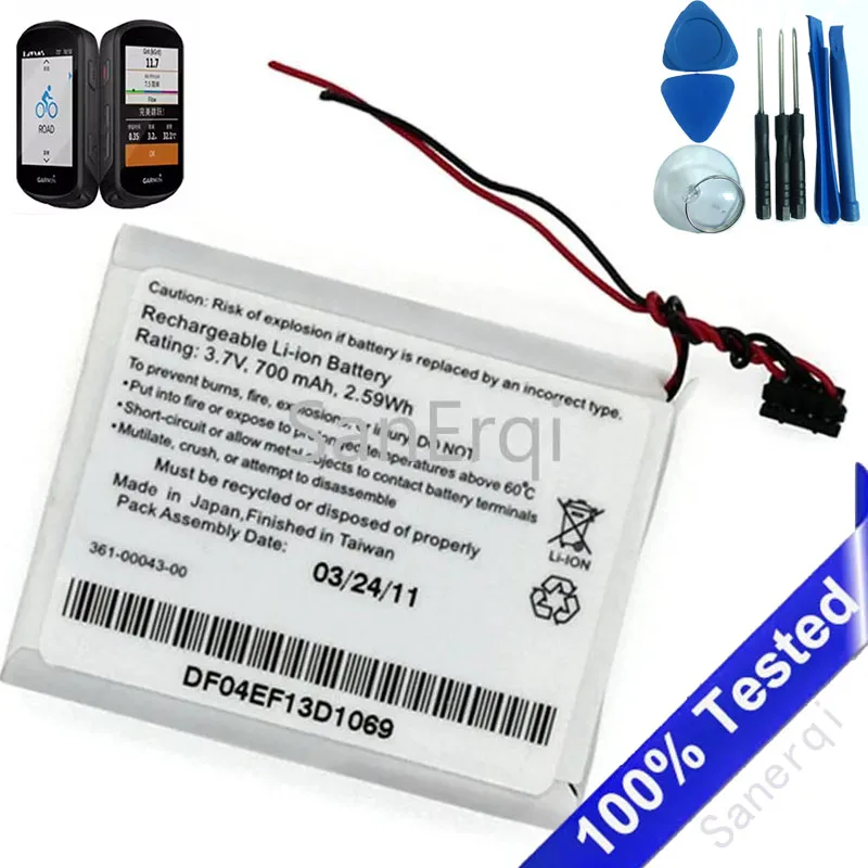 

700mah battery for GARMIN 010-01626-02 Edge 200 205 500 520 Edge Explore 820 361-00043-00 361-00043-01 361-0043-00