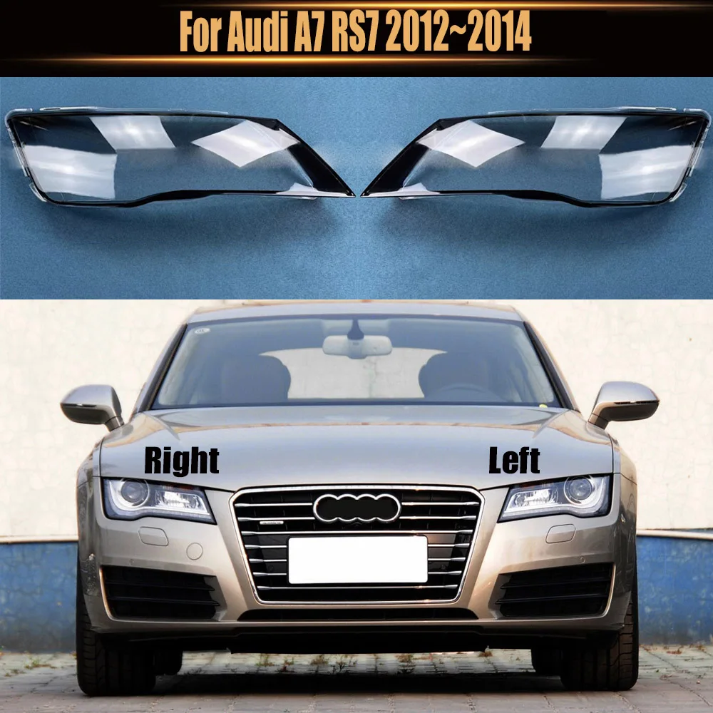 

For Audi A7 RS7 2012~2014 Transparent Lampshade Front Headlight Shell Headlamp Cover Lens Plexiglass Auto Replacement Parts