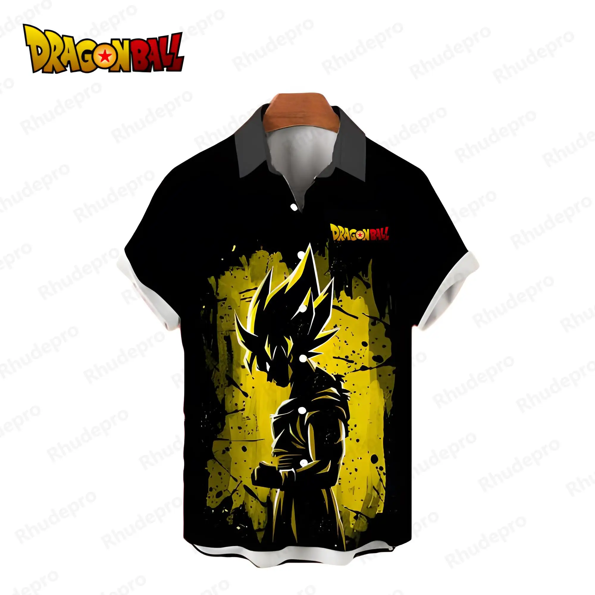 Dragon Ball Z Vegeta Men\'s Shirts Oversized Beach Style 2024 Goku Hawaiian Shirt Cool Fashion Harajuku Aesthetic Clothing