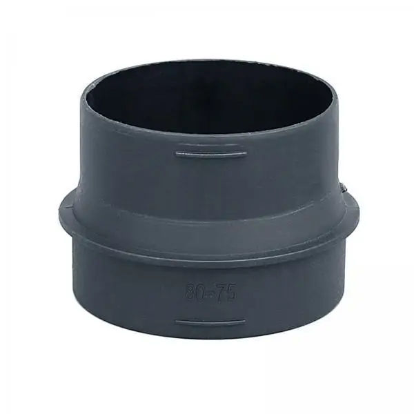 Black Plastic Parking Heater Duct Pipe Connector 75mm to 80mm Reducer Adapter for Air Heater Ventilation System Upgrade