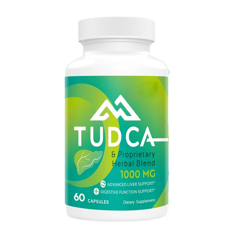 TUDCA Leberunterstützungsergänzungsmittel 1000 mg -60 Kapseln, TUDCA-Gallensalze gemischt mit Mariendistelkraut zur Leberreinigung und -reparatur