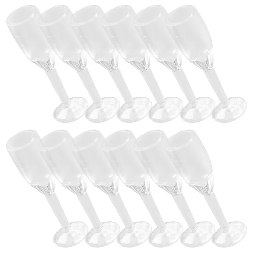 

20Pcs Mini Cocktail Cup Exquisite Miniature Goblet Smooth Glass Finish for Mini Decoration Micro Scene Props Set