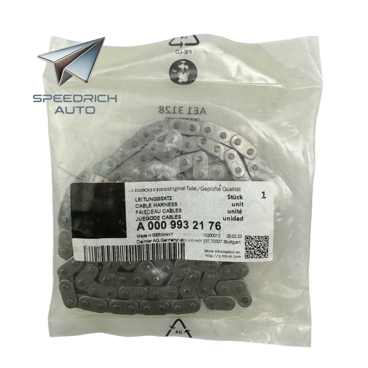 

A0009932176 000993217664 Роликовая цепь для Mercedes Benz R4 OM646 M271 KE16 ML