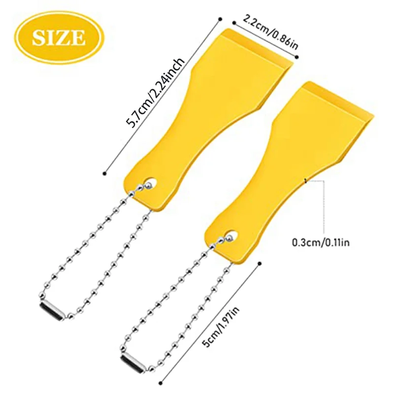 20 PCS Plastic Scraper Tool Keychain Lottery Ticket Scratcher Tool Keychain Scraper for Lottery Tcket Scratcher Keyring TQ