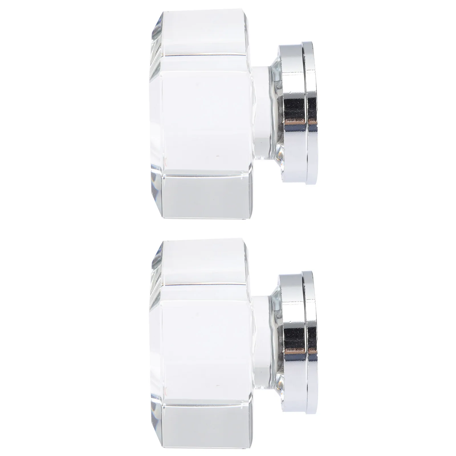 

2Pcs Clear Crystal Drawer Knobs Square Cabinet Handles for Dressers Wardrobes Closets Cupboards European Style Decor Crystal