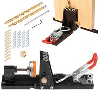 Pocket Hole Jig Kit, Adjustable Woodworking Tools Pocket Dowel Hole Jig System Set Wood Woodwork Guides Joint Angle Tool