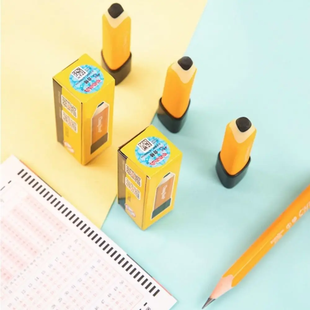 Less Rubber Debris Pencil Wiping Eraser Good Flexibility Writing Drawing Art Pencil Eraser Handwriting Pencil Shape