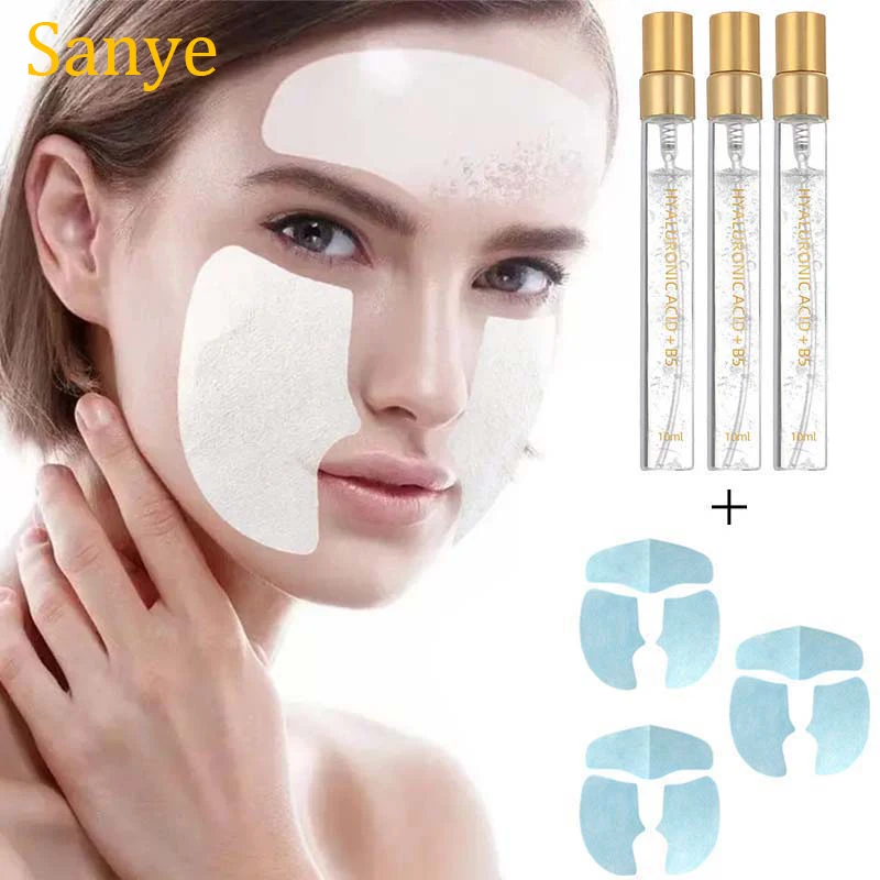 Instant Moisturizing Soluble Masks Fade Fine Lines Collagen Serum Set Women Face Filling Sticker Absorbable Lifting Facial Serum