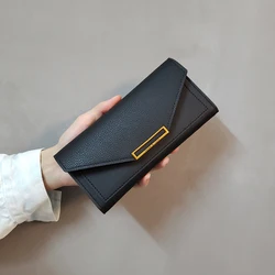 Long Wallet For Women Popular Ladies Wallet Females Coin Purse Clasp Fold Large Capacity Ladies Clutch