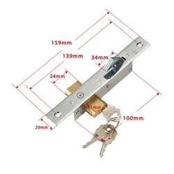 Iron gate/Sliding door hook lock, Copper hook, for Plastic steel door,Copper lock cylinder, More strong