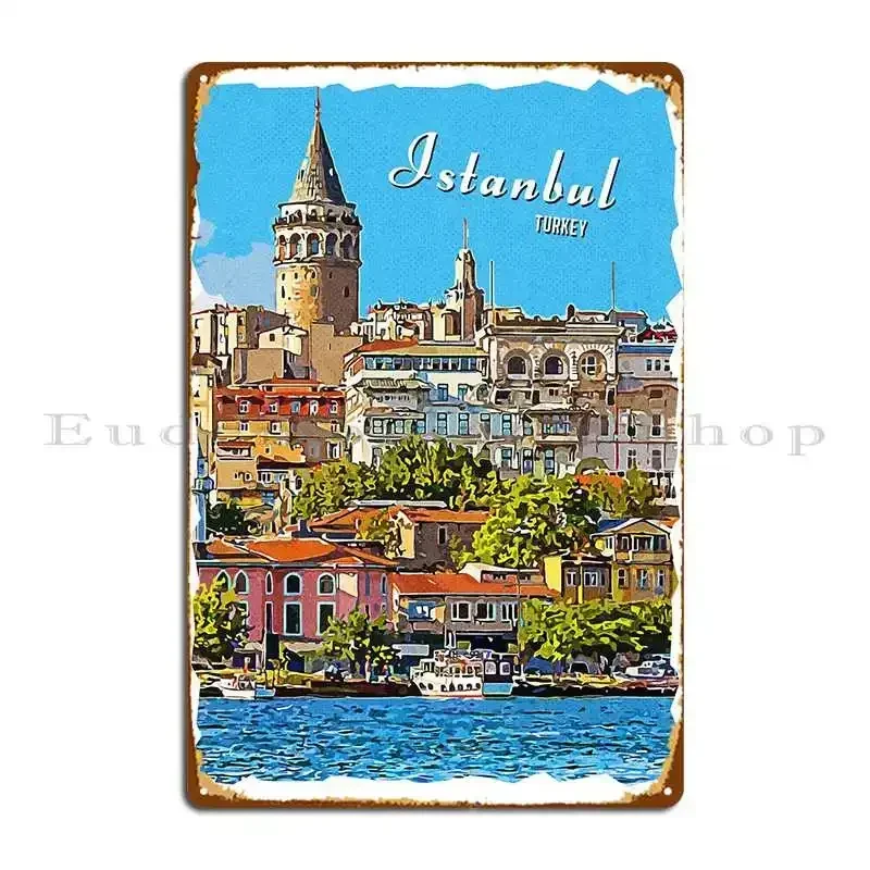 Istanbul Metal Plaque Kitchen Wall Mural Designer Party Poster Tin Sign Poster
