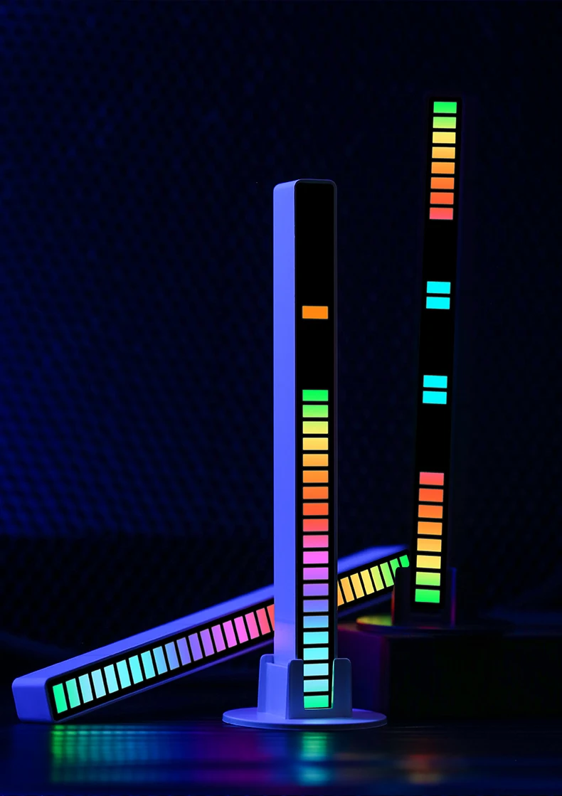 RGB Voice Control Synchronous Rhythm Light Internet Popular Colorful Music Ambient Light Car Desktop Induction Creative Led Pick