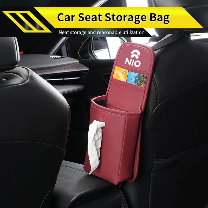

Leather storage tissue box on the side of the car seat For Nio ES6 EC6 ES8 ES7 ET5 ET7 EP9 EVE 2021 2022 2023