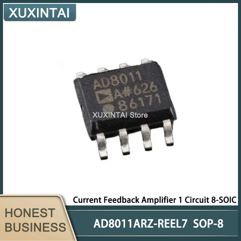 10Pcs/Lot  New Original  AD8011ARZ-REEL7 AD8011ARZ  Current Feedback Amplifier 1 Circuit 8-SOIC