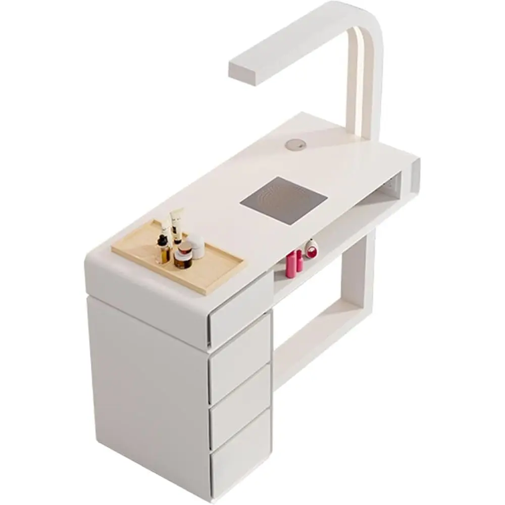 

Wooden Nail Artistic Manicure Table with Dust Collector - Home Beauty and Nail Care Station (Size: 80x40x78 cm)
