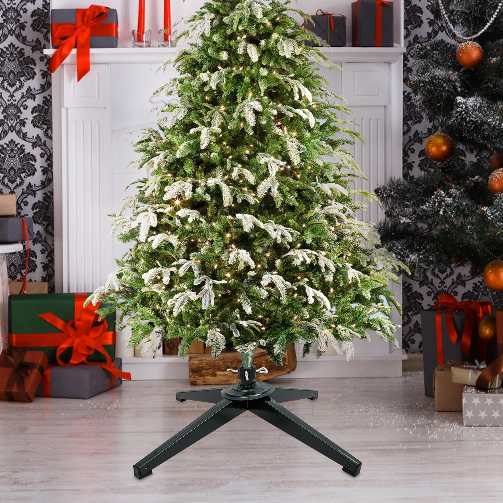 قاعدة عيد الميلاد حامل معدني قابل للطي شجرة عيد الميلاد قوس حامل قوي لشجرة اصطناعية ديكور المنزل رف دعم عيد الميلاد