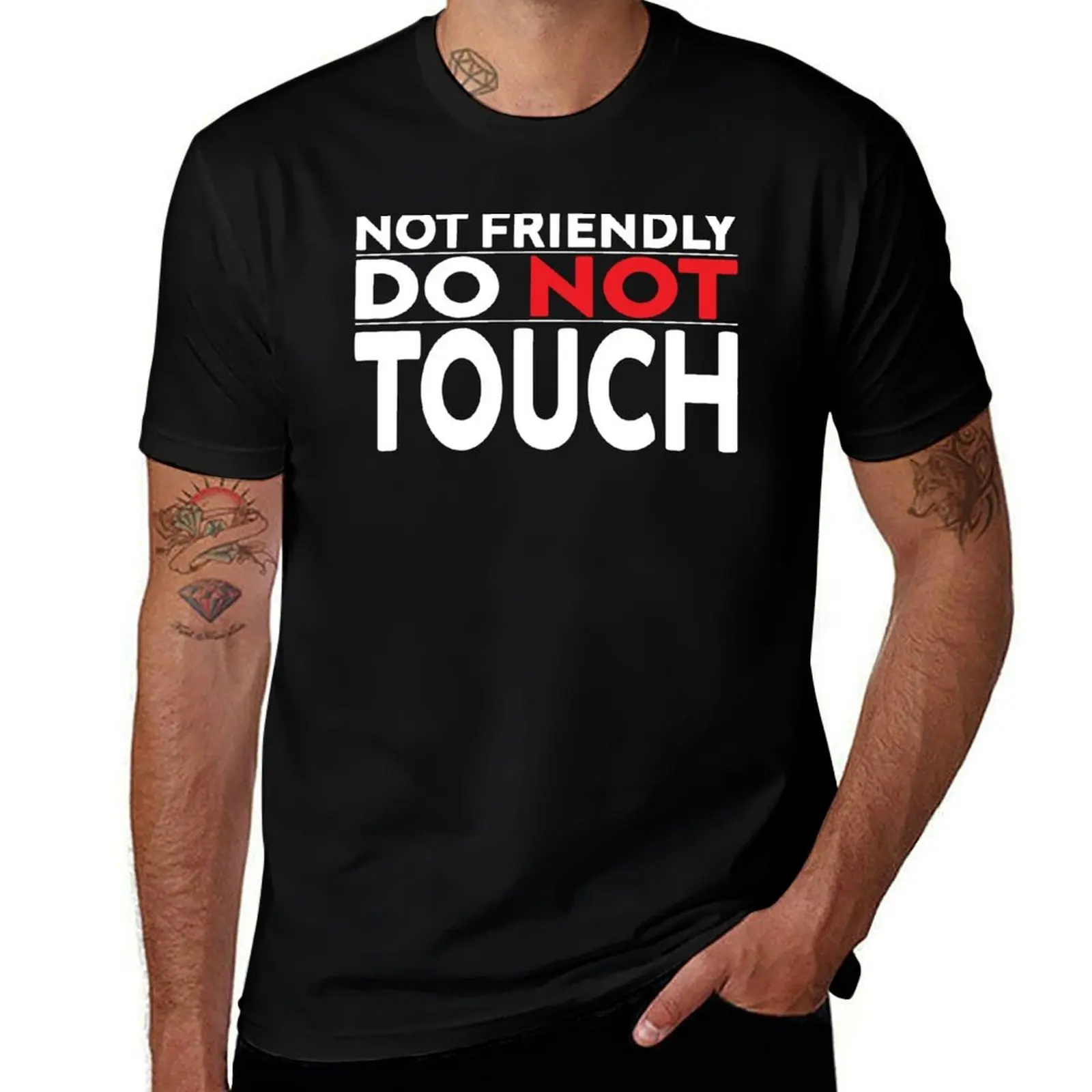 

not friendly do not touch T-Shirt Worker Basic Short Sleeve Tee