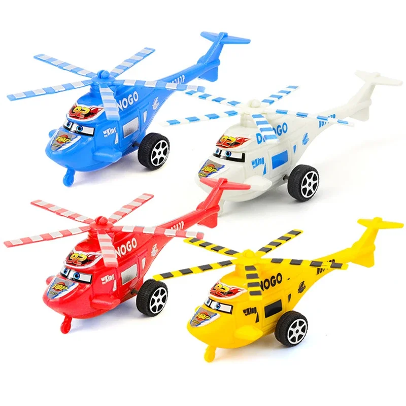 4Pcs Cute Fun Pull Back Children Plane Toy Helicopter Toys Kids Plastic Random Aircraft Model Educational Airliner Toy Gifts