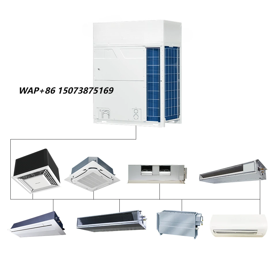 Dc Ac Hybrid Solar Air Conditioner Dual Power Energy Saving Cooling Heating Unit for Home Villa
