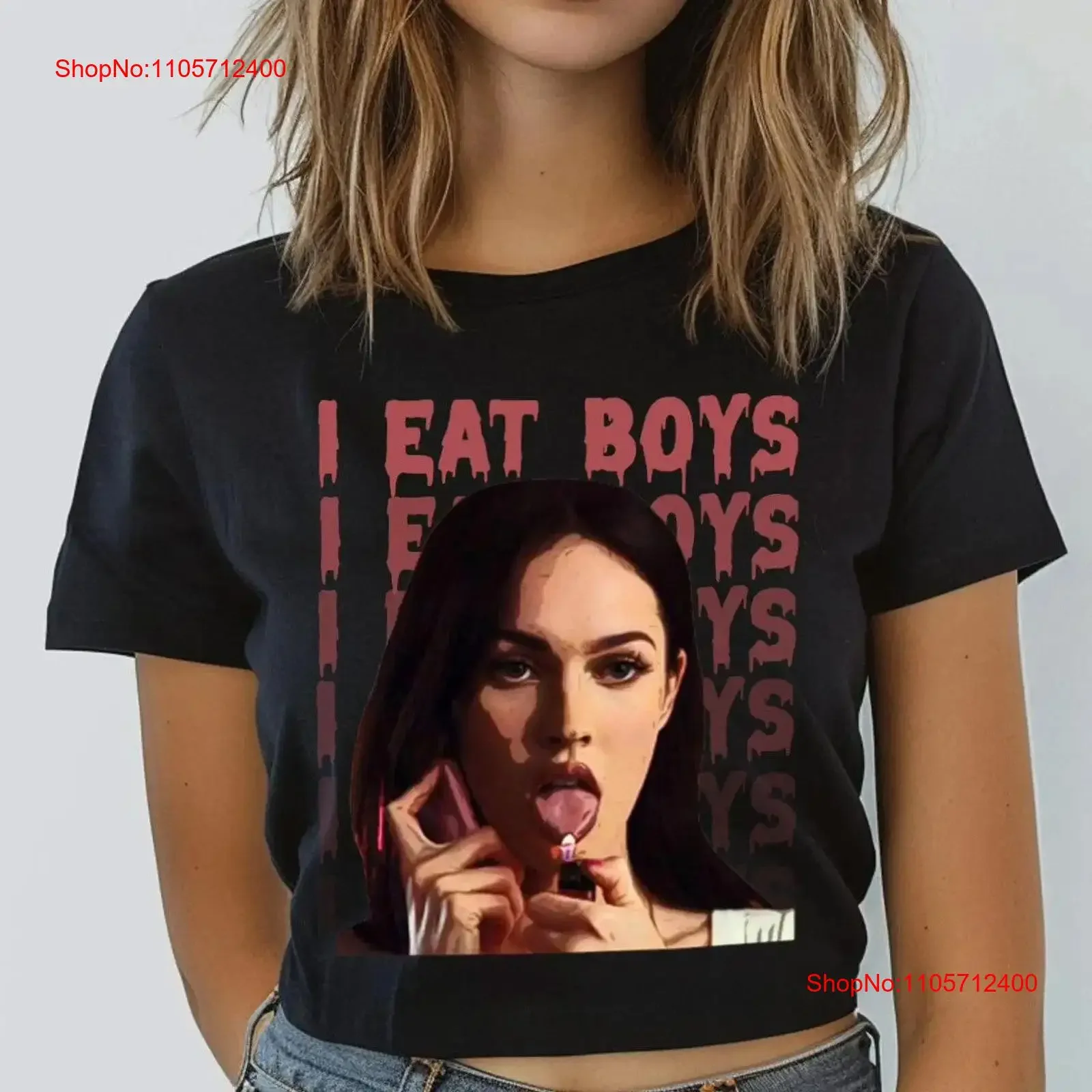 Jennifer Check Crop Top Horror Jennifers Body Cropped T Shirt vintage Washed Stylish homme graphic Casual Soft streetwear