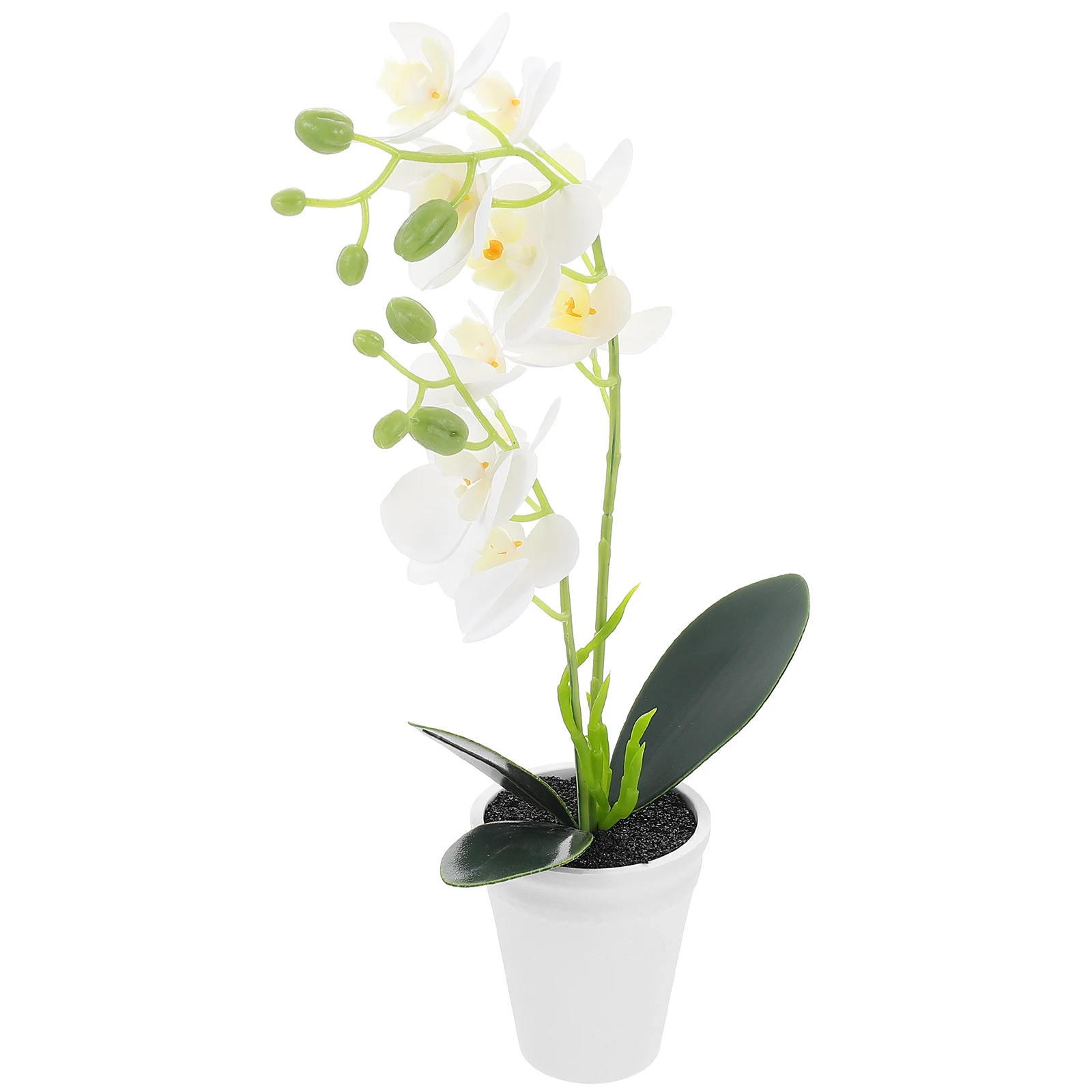 

Artificial Potted Plant Phalaenopsis Bonsai Indoor Decor Desktop Fake Bonsai Simulation PVC Planter Realistic Long Lasting