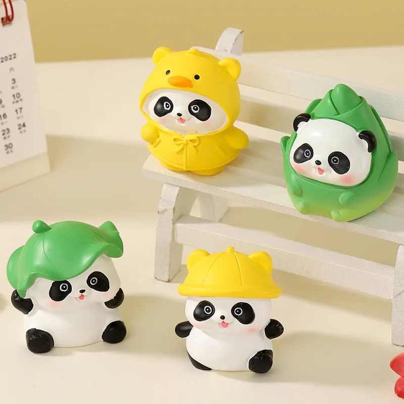 Mengqu Panda زخرفة صغيرة قسم الشفاء لطيف مكتب سطح المكتب الديكور هدايا السيارة الداخلية