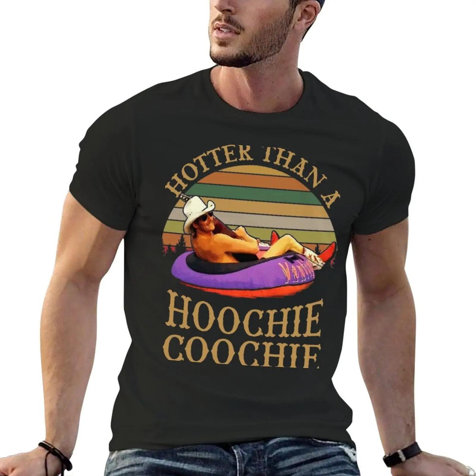 Hotter Than A Hoochie Coochie T-Shirt graphic tee shirt quick drying plain anime figures t shirts for men pack