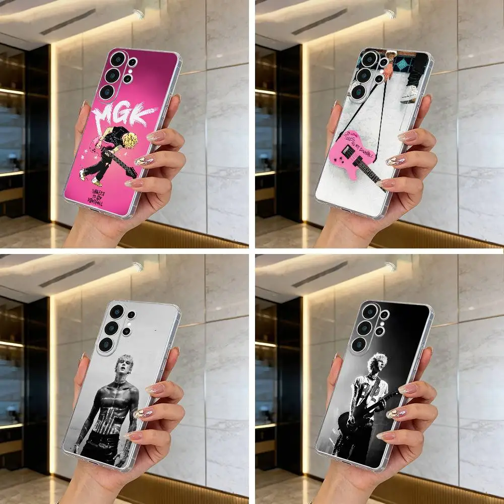 MGK -Machine-G- GUN -Kelly Phone Case For Samsung S25,S24,S21,S22,S23,S30,Ultra,S20,Plus,Fe,Lite Transparent Cover