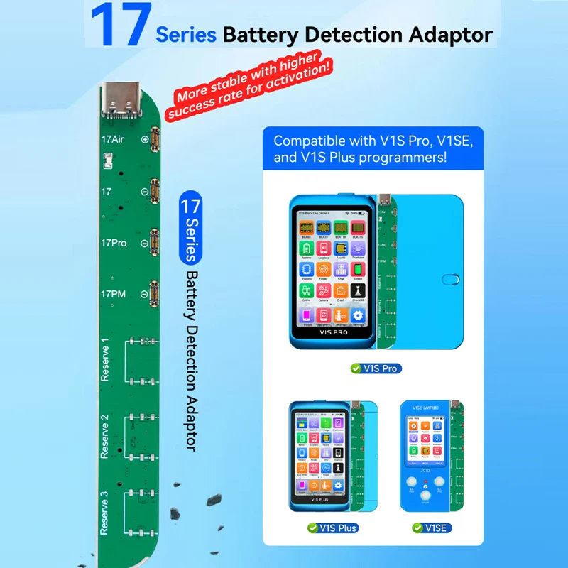 JCID JC V1SE V1S Pro Battery Detection Adaptor For iPhone 8-17