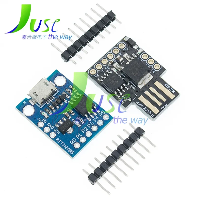 Digispark Kickstarter, placa de desarrollo, módulo ATTINY85, azul y negro, para Arduino IIC I2C USB