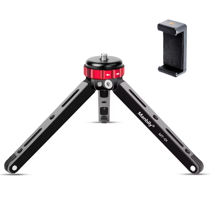 Manbily MT-02/MT-01 Aluminium Camera Tripod Stand Extendable Bracket Mount For Universal Phone  Gopro Accessories view 6