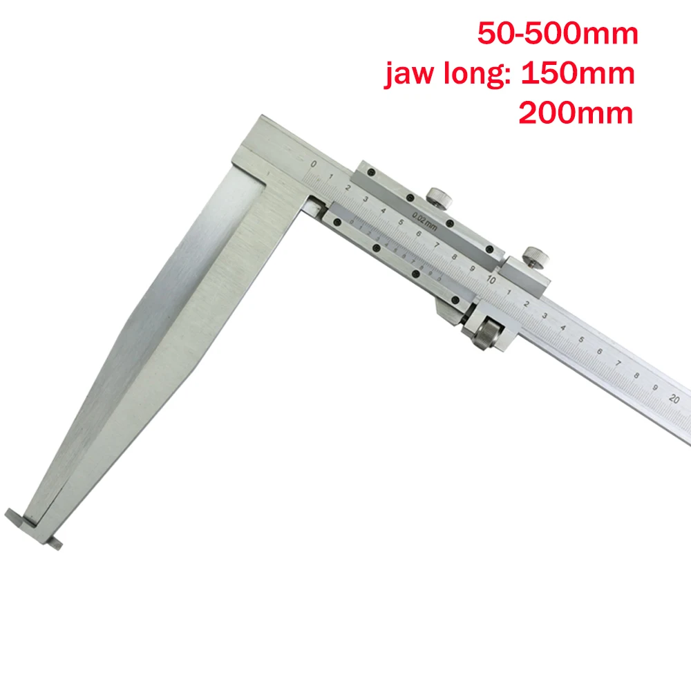 50-500mmx150 50-500mmx200 High Precision Inner Groove Caliper Long Jaw Vernier Caliper