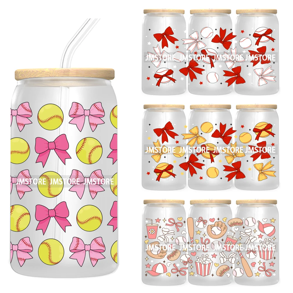 

Coquette Baseball Mom Sports UV DTF Stickers Ready to Transfer Cup Wrap Custom Label DIY Craft For Libbey Can Glass Tumbler Mug