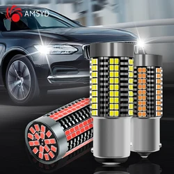 2pcs 1156 BA15S P21W BAU15S PY21W 7440 W21W P21/5W 1157 BAY15D 7443 3157 LED Bulbs 126smd CanBus Lamp Reverse Turn Signal Light