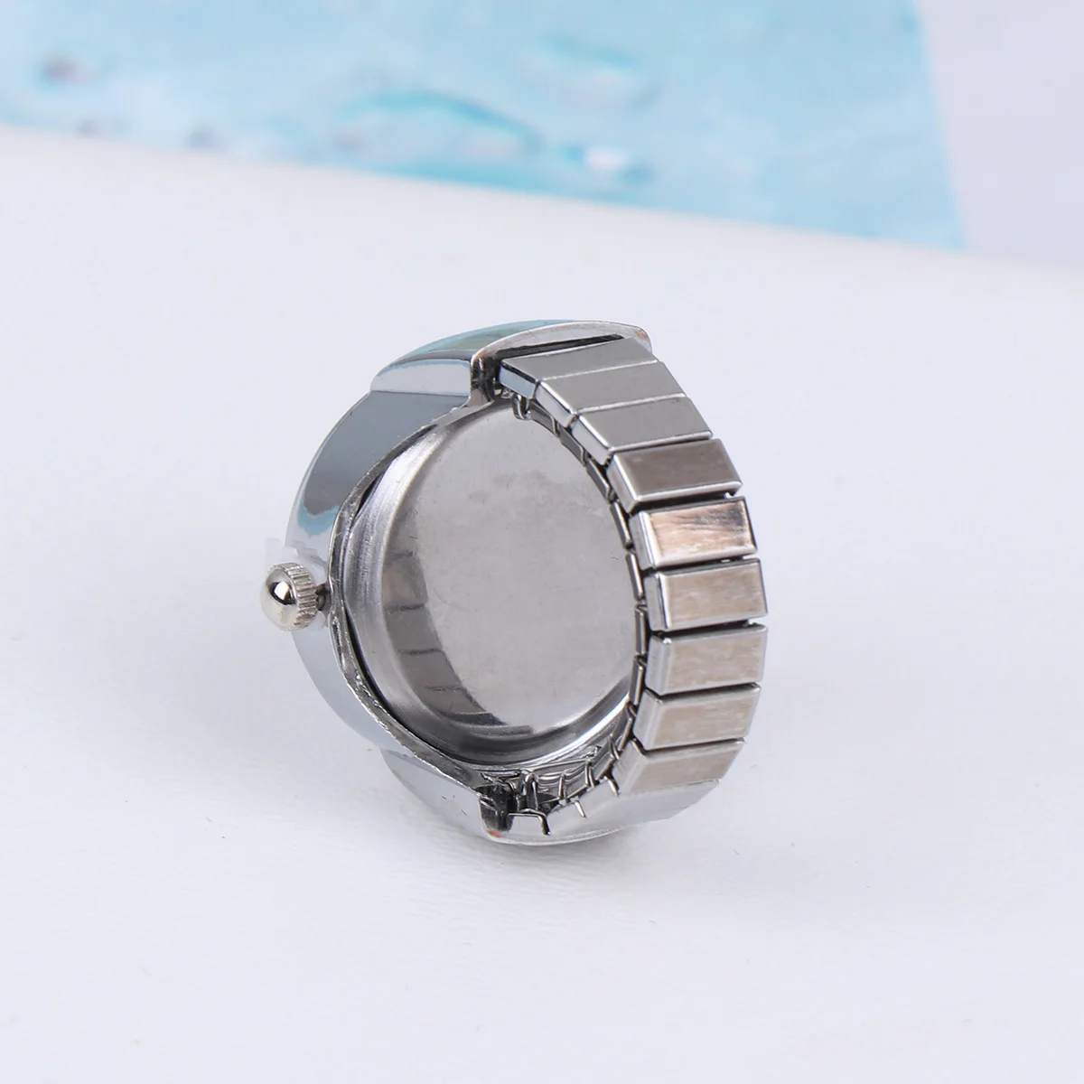 

2 Pcs Couple Gift Ring Watch for Girls Women Mini Portable Watches White Lovers