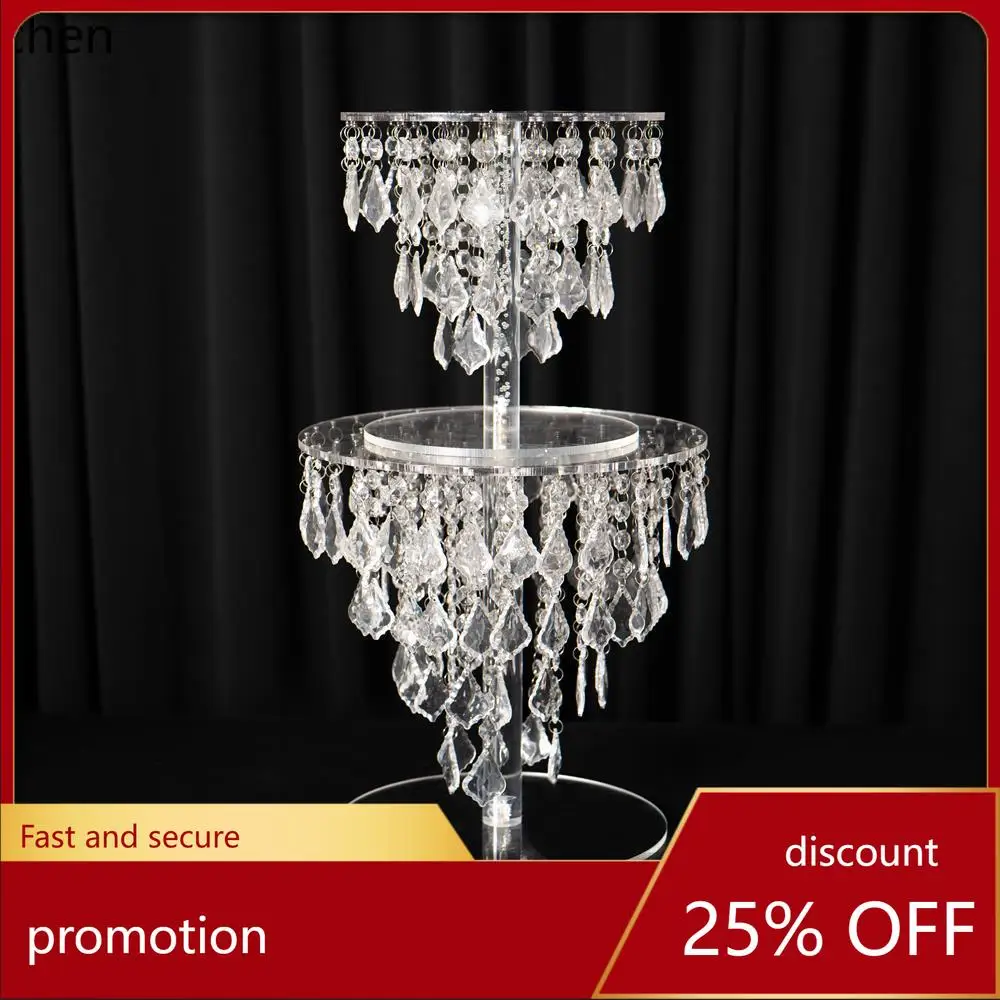 YFY Internet Celebrity Crystal Maple Leaf Cake Stand Wedding Dessert Table Decoration Ornament