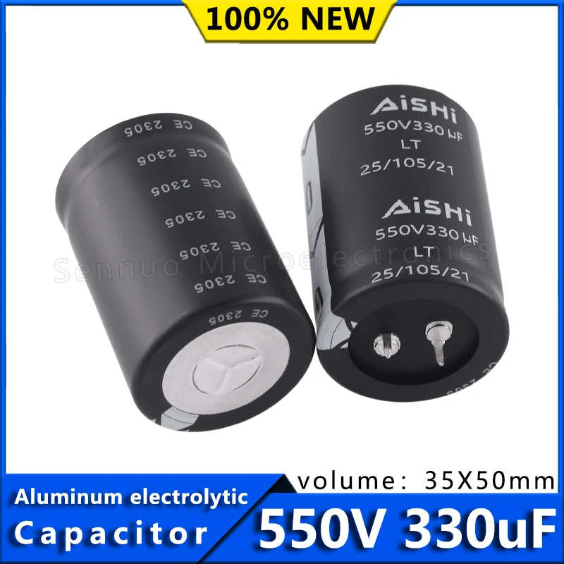 1Pcs 550v330uf Brand new high voltage electrolytic capacitors Aluminum electrolytic capacitors 330uf 550v Volume 35mmx50mm