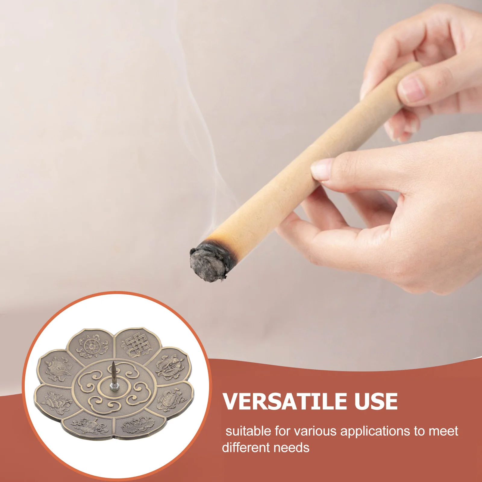 

Incense Holder Tray Small Brass Plate Burner Decorative Home Use Compact Stable Incense Stick Censer Tray Rustic Aesthetic