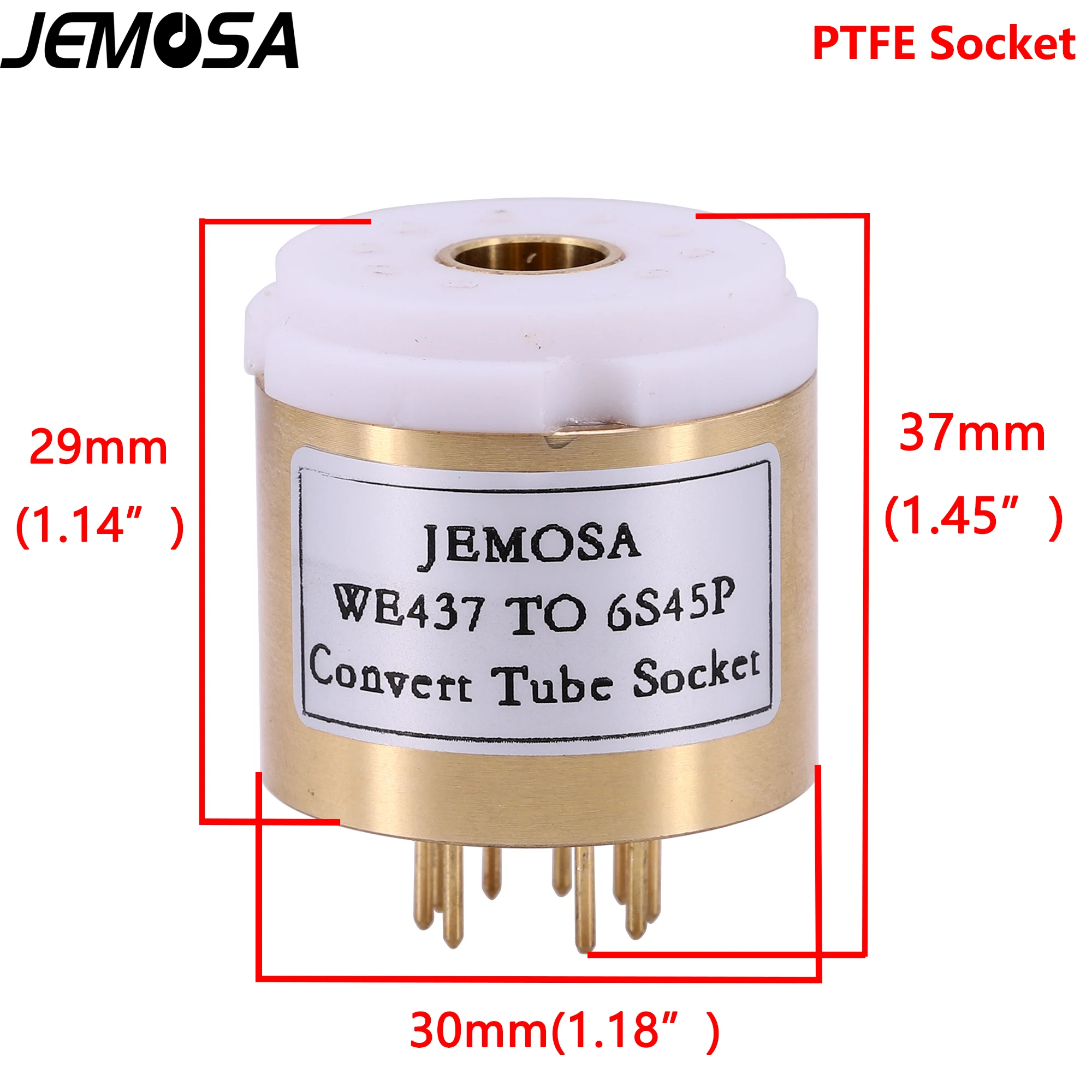1PC WE437 TO 6S45P 6C45 Tube (bottom) DIY Audio Amplifier Vacuum Tube Convert Socket Adapter Free Shipping