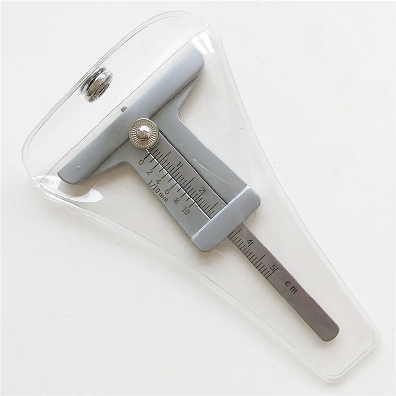 AT16 Car Tire Pattern Measuring Ruler Mini Stainless Steel Inspection Ruler Pattern Depth Inspection Vernier Caliper Tools
